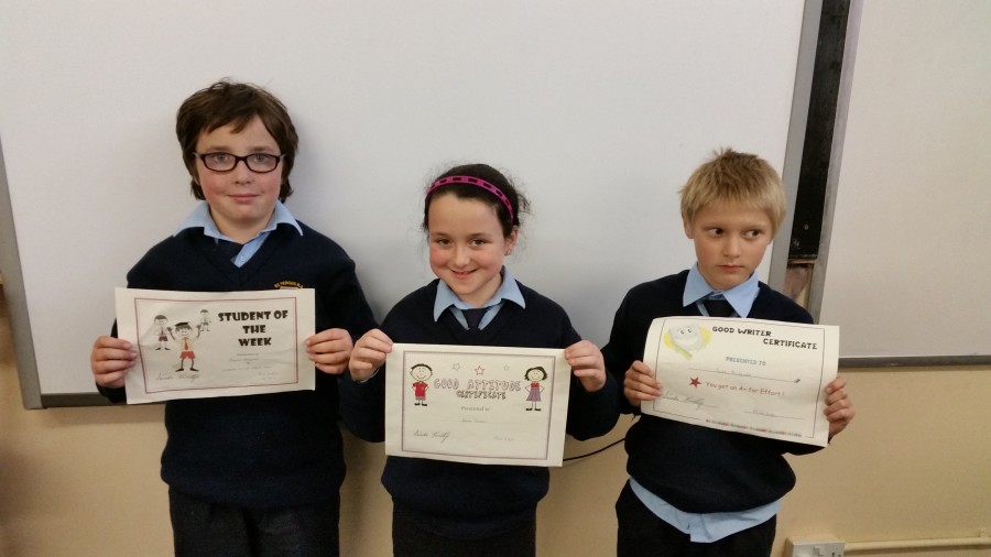 Certificate winners 3rd October