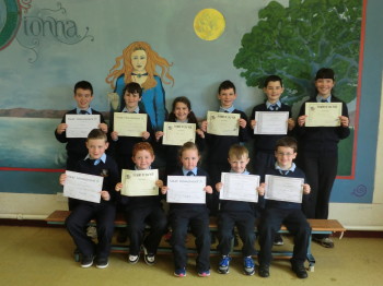 Certificate Winners 1st May 2015