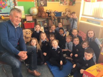 James visits the Junior Infants